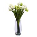 Nearly Natural Tulip with Vase Silk Flower Arrangement 4792